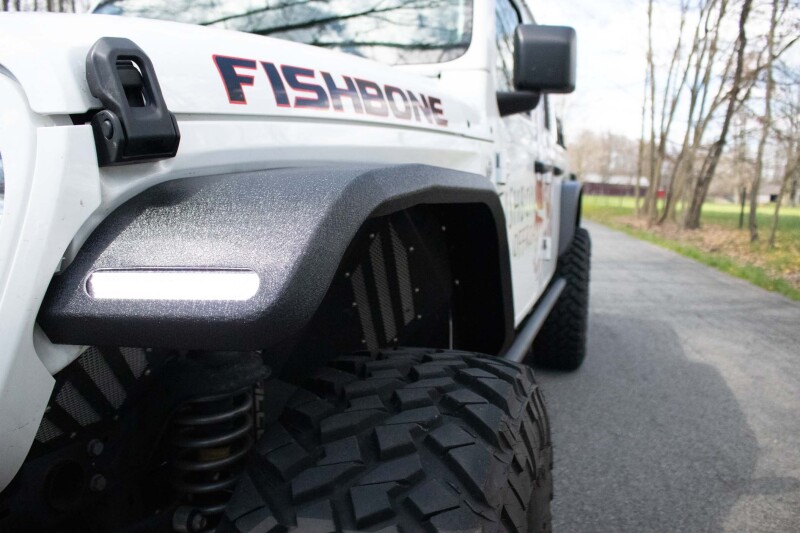 Jeep Wrangler Unlimited Fender Flares - Front - Fishbone Offroad - Steel - Black - `18-`27
